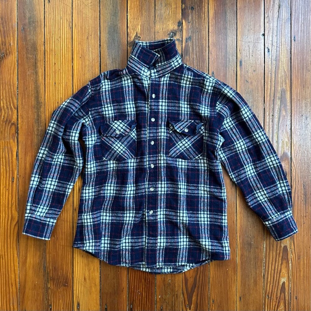 Vintage 80s Westchester Classics Single Needle Tailoring wool button down shirt